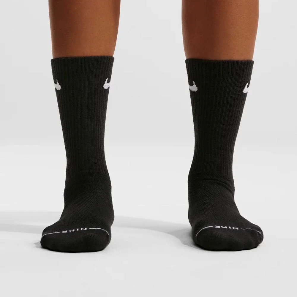 Nike Everyday Elevated Crew Socks Unisex L Black New With Tags